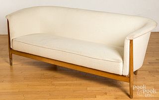 Danish modern sofa, together with a large mirror