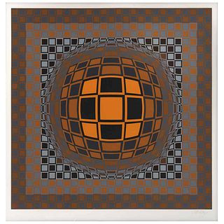 VICTOR VASARELY, Vega, 1980, Signed, Serigraphy without print number, 25.5 x 25.5" (65 x 65 cm)