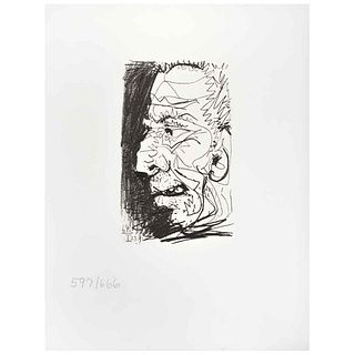 PABLO PICASSO, I, Le Gout Du Bonheur, Unsigned and dated on plate 23.9.64, Lithograph 597 / 666, 6.6 x 4.3" (17 x 11 cm), Document