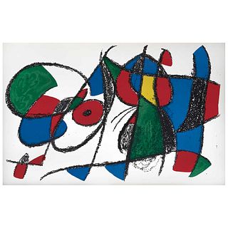 JOAN MIRÓ, Litografía original VIII, from the 12 Litografías original suite, 1972, Unsigned, Lithograph without print number, 11.8 x 19.6" (30 x 50 cm