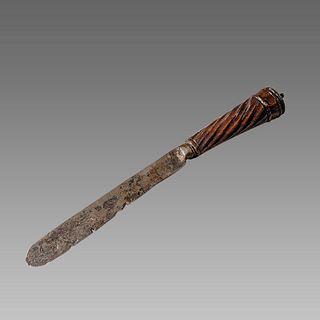 England, Table Knife with wooden handle c.17th centry AD.