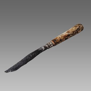 England, Iron Table Knife with Bone handle c.17th centry AD. 