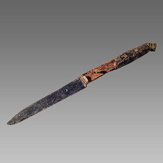 England, Iron Table Knife with Wooden and brass handle c.16th centry AD.