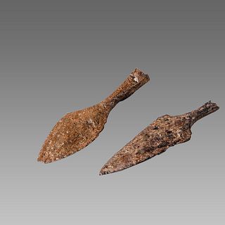 Germany, Lot of 2 Iron Arrowheads c.10th-12th century AD. 