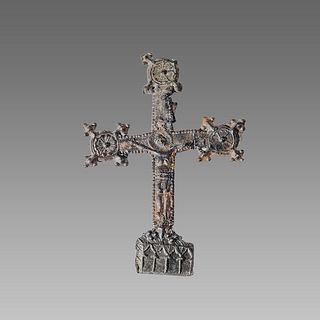 English Pewter Cross ornament c.16th cent. 