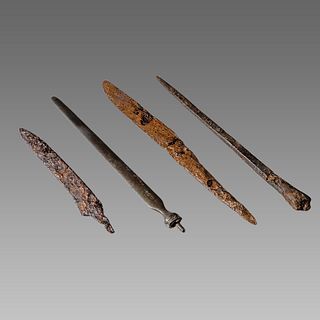 Lot of 4 Ancient Roman Iron Blades c.3rd- 5th century AD. 