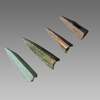 Lot of 4 Ancient Roman Republic Bronze Arrow heads c.50 BC. 