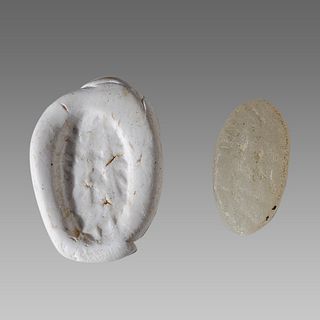 Ancient sasanian White Stone Ringstone c.6th cent AD.