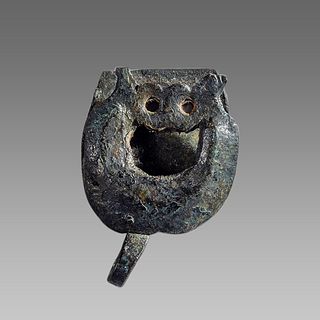 England, Bronze Strap end c.15th century AD.