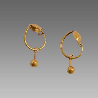 Ancient Roman Gold Earrings c.1st century AD. 