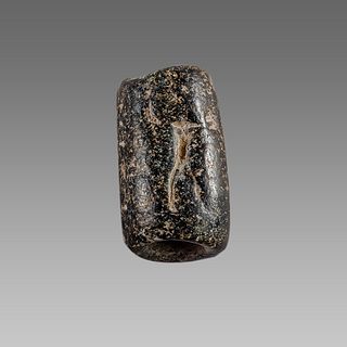 Near Eastern Style Cylinder Seal with figures and animals. 