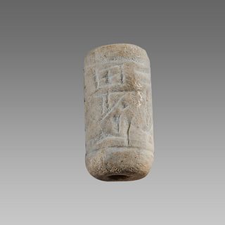 Near Eastern Style Cylinder Seal with inscriptions.