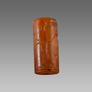 Near Eastern Style Cylinder Seal with figures, animals.