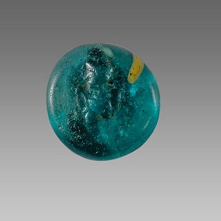 Roman Egypt Glass weight with bust c.2nd cent AD. 