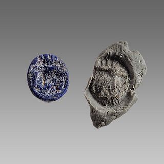 Sasanian Glass Ringstone c.5th-7th cent AD. 