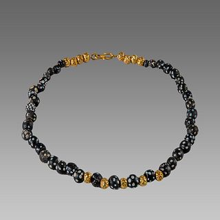 Roman Style Mosaic glass Beads Necklace. 