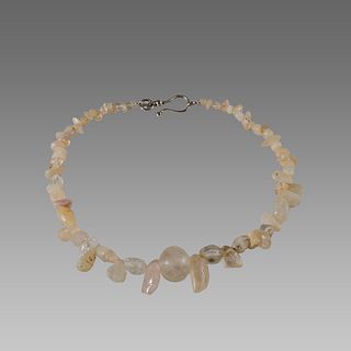 Roman Style Rock Crystal Beads Necklace.