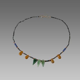 Roman Style Mixed Stone Beads Necklace. 