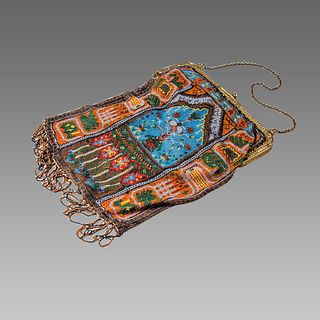 Antique European Beaded hand bag.