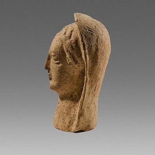 Ancient Etruscan Terracotta Votive Half Head c.4th cent BC.