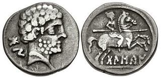 IBERIA, Bolskan. Circa 80-72 BC. AR Denarius (18mm, 3.59 g, 12h).