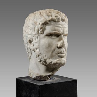 Roman Marble Head of Caracalla?. 