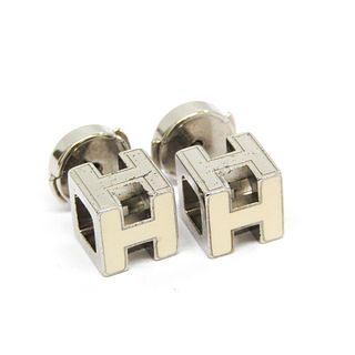 Hermes Cage D'h H Cube Earrings Metal Earrings Ivory,Silver