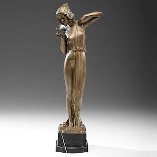 Art Deco Bronze Figure by J. Dorls 