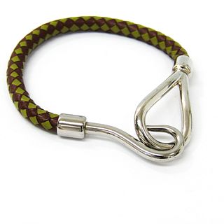 Hermes Jumbo Woven Bracelet Brown,Gold,Green