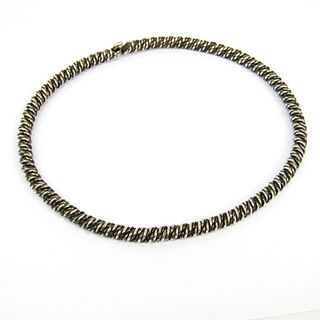 Hermes Silver Unisex Choker Necklace (Gunmetal)