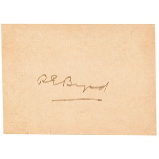 RICHARD E. BYRD, Polar Explorer Signed Card for an Autograph Collector