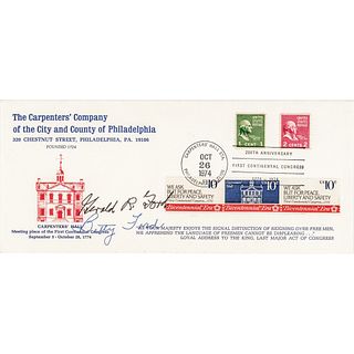 GERALD + BETTY FORD President / First Lady Commemorative First Day Cover Signed 
