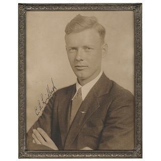Superb Charles Lindbergh Photograph Signed, C. A. Lindbergh