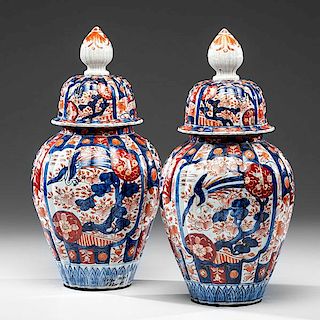 Imari Covered Vases 