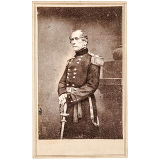 General JOHN E WOOL Inscribed + Signed CDV Photograph to MAJOR GENERAL BURNSIDE