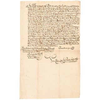 1726-Dated Early Colonial Era, Manuscript Document, Last Will, Chester County