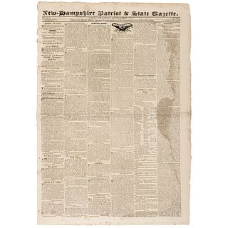NEW HAMPSHIRE PATRIOT Newspaper, 1824