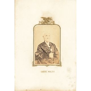 Original 1864 DANIEL WALDO Photograph Famous Revolutionary War Vet and POW