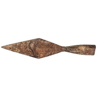 c. 1775 Revolutionary War Blacksmith-forged 9.5 in Diamond-shaped Iron Pike Head