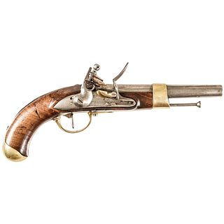 1814-Dated Rare French, AN XIII, Flintlock Pistol with Mre ROYALE DE VERSAILLES