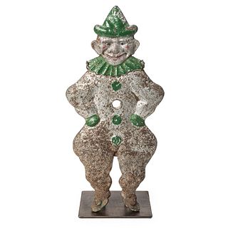 A H.C. Evans Painted Cast-Iron Turn Over Clown-Form Target, Chicago, Illinois