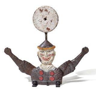 A William F. Mangels Painted Cast Iron Clown-Form Automaton Target, Coney Island, New York 