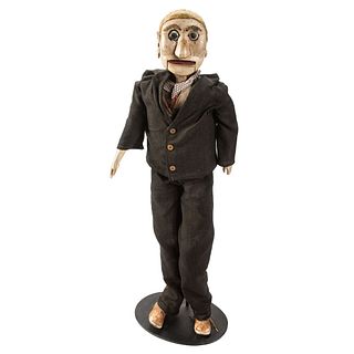 A Carved and Painted Wood Ventriloquist's Dummy 