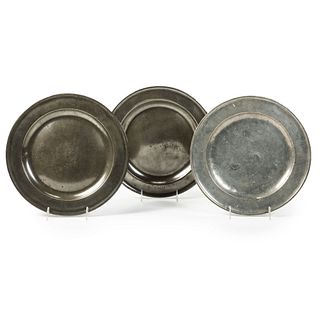 Three Pewter Chargers