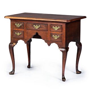 A Queen Anne Carved Walnut Spade Foot Dressing Table, Possibly Virginia, Circa 1770