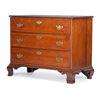 A Chippendale Carved Cherrywood Chest of Drawers, Probably Pennsylvania, Circa 1770 