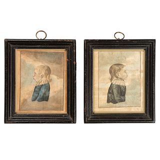 A Pair of New Jersey Portraits, Attributed to Jacob Maentel (American, 1763-1863)