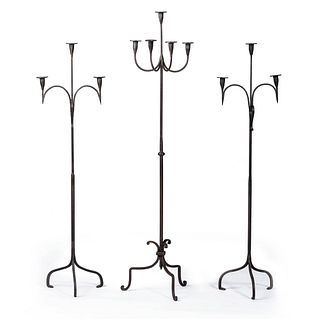 Three Wrought-Iron Candlestands
