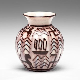 Rookwood Pottery Slip-Decorated Vase by Elizabeth Barrett 