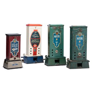 Four Columbus Vending Company Penny Match Dispensers